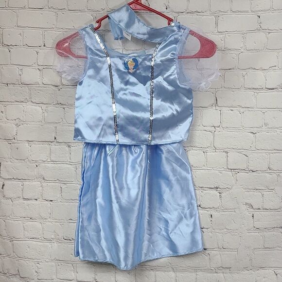 Disney Cinderella Princess Dress Girls Size 4-6/6X Blue Fantasy Play Costume - Picture 9 of 10
